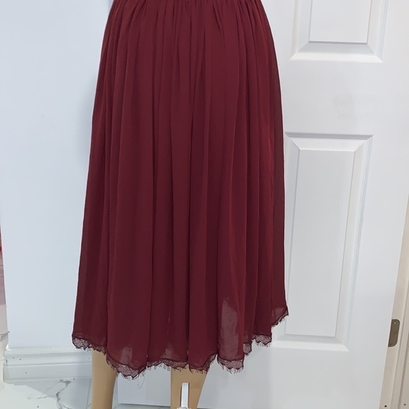 DRESS the population Burgundy Red One Shoulder bridesmaid midi dress size Small - Picture 9 of 15
